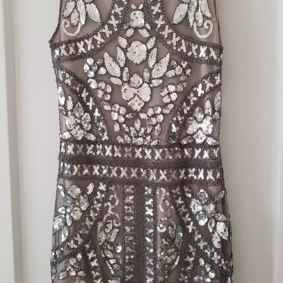 Silver Mini Cocktail Dress size S, used , good condition - Picture 1 of 2